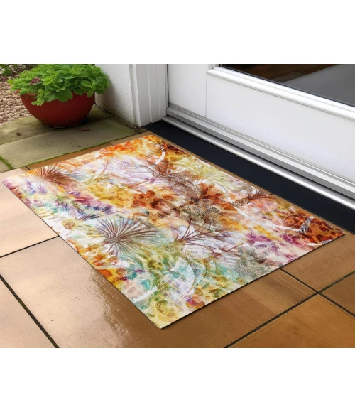 Dalyn Indoor/Outdoor Tropics TC15 Salmon Washable 1'8" x 2'6" Rug