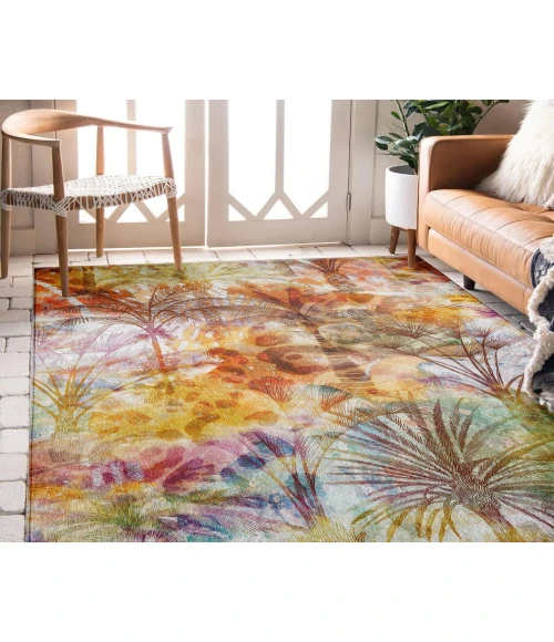 Dalyn Indoor/Outdoor Tropics TC15 Salmon Washable 10' x 14' Rug