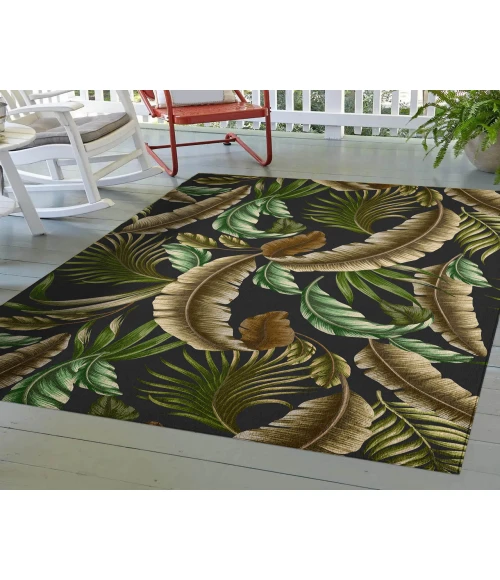 Dalyn Indoor/Outdoor Tropics TC1 Black Washable 2'6" x 3'10" Rug