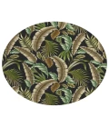 Dalyn Indoor/Outdoor Tropics TC1 Black Washable 8' x 8' Round Rug