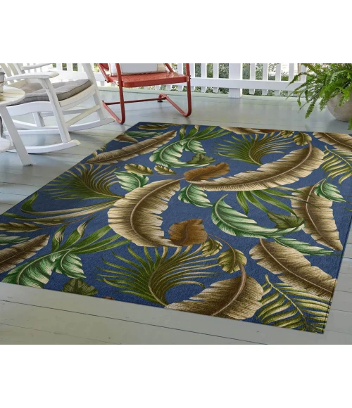 Dalyn Indoor/Outdoor Tropics TC1 Indigo Washable 10' x 14' Rug