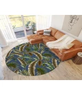 Dalyn Indoor/Outdoor Tropics TC1 Indigo Washable 8' x 8' Round Rug