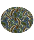 Dalyn Indoor/Outdoor Tropics TC1 Indigo Washable 8' x 8' Round Rug