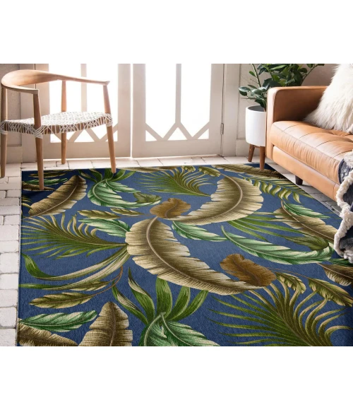 Dalyn Indoor/Outdoor Tropics TC1 Indigo Washable 10' x 14' Rug
