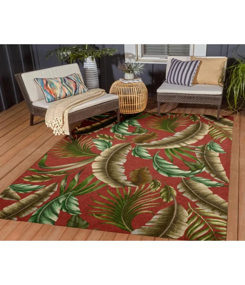 Dalyn Indoor/Outdoor Tropics TC1 Paprika Washable 10' x 14' Rug