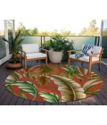 Dalyn Indoor/Outdoor Tropics TC1 Paprika Washable 8' x 8' Round Rug