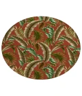 Dalyn Indoor/Outdoor Tropics TC1 Paprika Washable 8' x 8' Round Rug