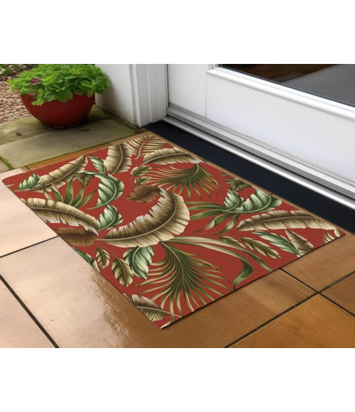 Dalyn Indoor/Outdoor Tropics TC1 Paprika Washable 1'8" x 2'6" Rug