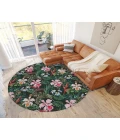 Dalyn Indoor/Outdoor Tropics TC6 Black Washable 8' x 8' Round Rug