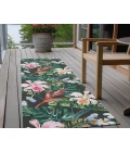 Dalyn Indoor/Outdoor Tropics TC6 Black Washable 2'3" x 7'6" Runner Rug