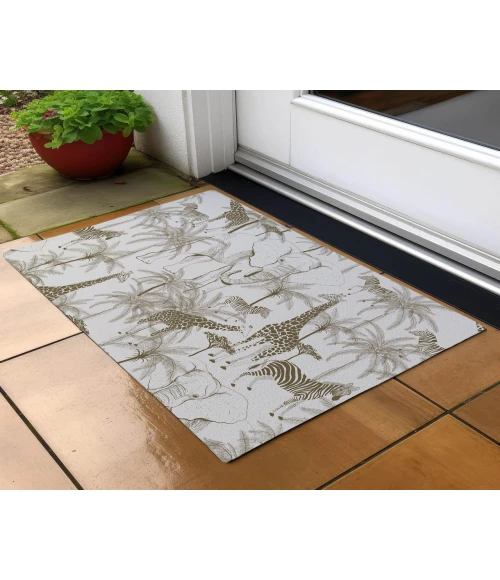 Dalyn Indoor/Outdoor Tropics TC7 Grey Washable 1'8" x 2'6" Rug