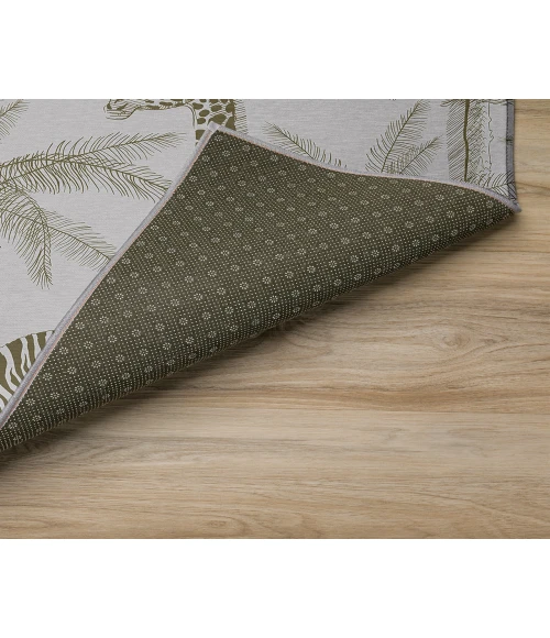 Dalyn Indoor/Outdoor Tropics TC7 Grey Washable 8' x 8' Round Rug