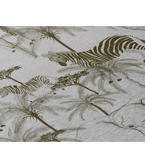 Dalyn Indoor/Outdoor Tropics TC7 Grey Washable 8' x 8' Round Rug