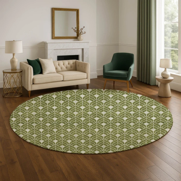 Dalyn The Reserve Green TR10 8ft. x 8ft. Rug