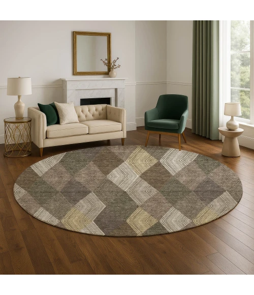 Dalyn The Reserve Brown TR11 8ft. x 8ft. Rug