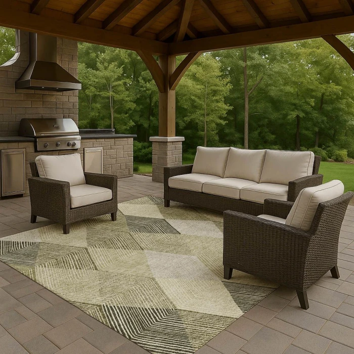 Dalyn The Reserve Green TR11 8ft. x 10ft. Rug