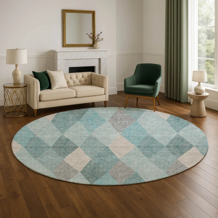 Dalyn The Reserve Teal TR11 8ft. x 8ft. Rug