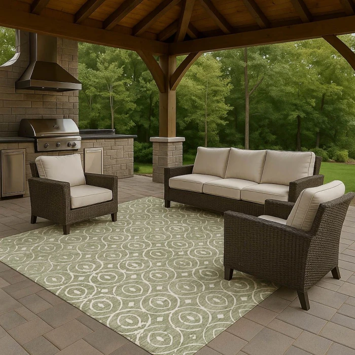 Dalyn The Reserve Green TR12 3ft. x 5ft. Rug