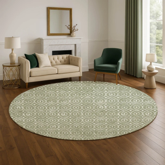 Dalyn The Reserve Green TR12 8ft. x 8ft. Rug