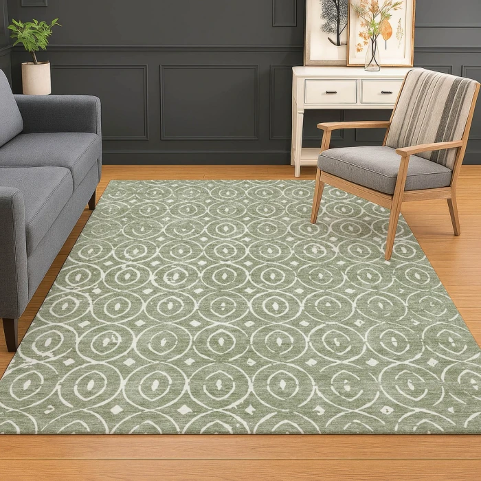 Dalyn The Reserve Green TR12 3ft. x 5ft. Rug