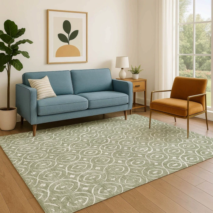 Dalyn The Reserve Green TR12 3ft. x 5ft. Rug