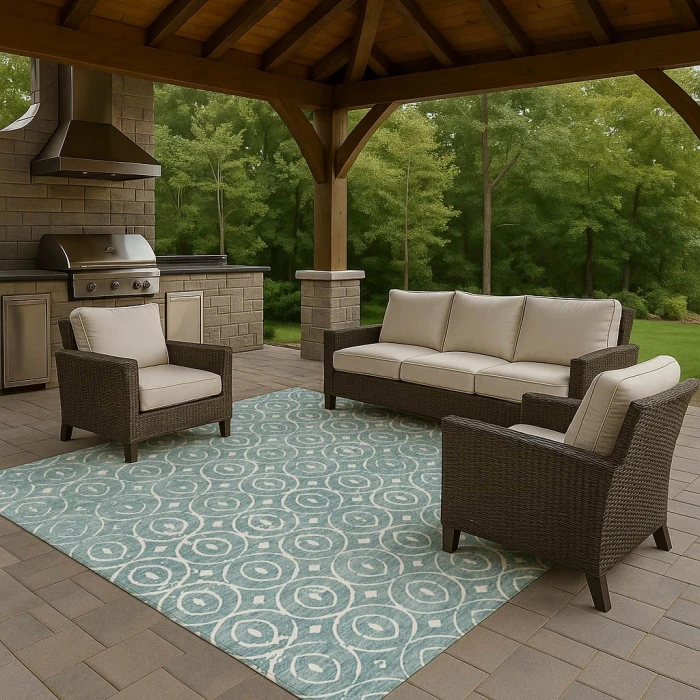 Dalyn The Reserve Teal TR12 10ft. x 14ft. Rug