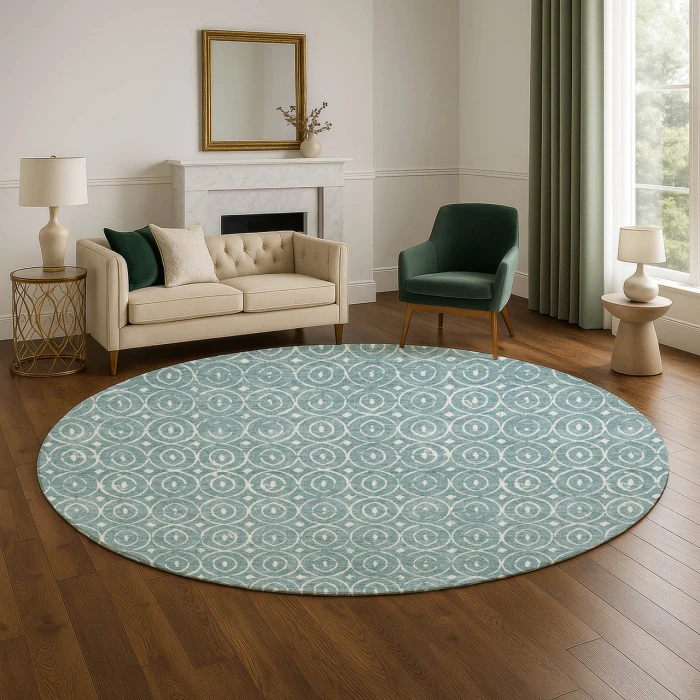 Dalyn The Reserve Teal TR12 8ft. x 8ft. Rug