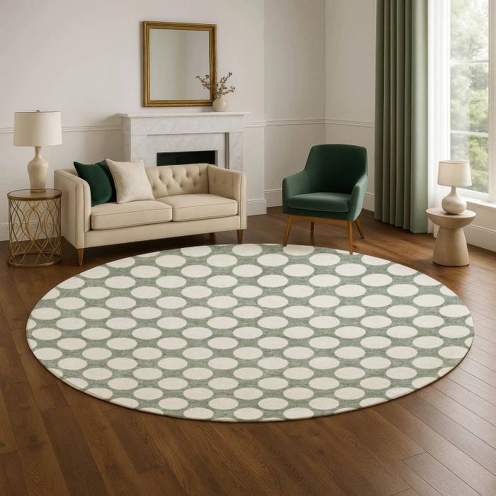 Dalyn The Reserve Green TR13 8ft. x 8ft. Rug