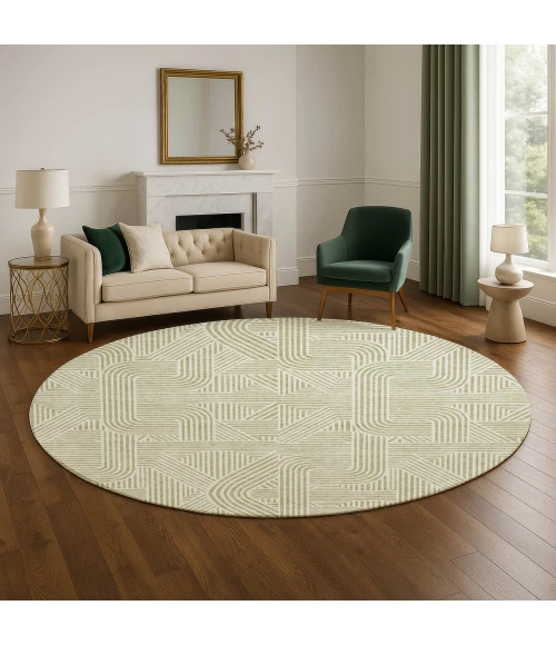 Dalyn The Reserve Green TR14 8ft. x 8ft. Rug