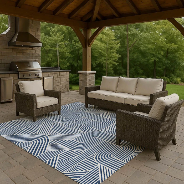 Dalyn The Reserve Blue TR14 10ft. x 14ft. Rug