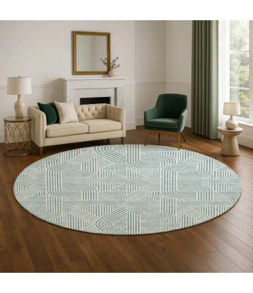 Dalyn The Reserve Teal TR14 8ft. x 8ft. Rug