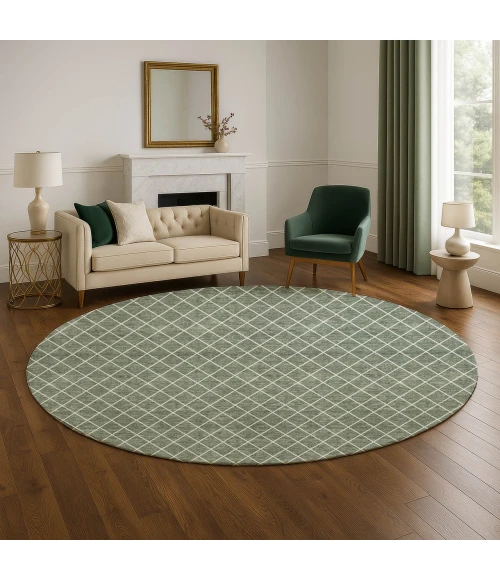 Dalyn The Reserve Green TR15 8ft. x 8ft. Rug