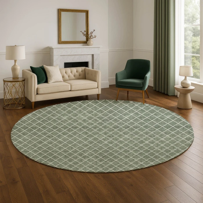 Dalyn The Reserve Green TR15 8ft. x 8ft. Rug