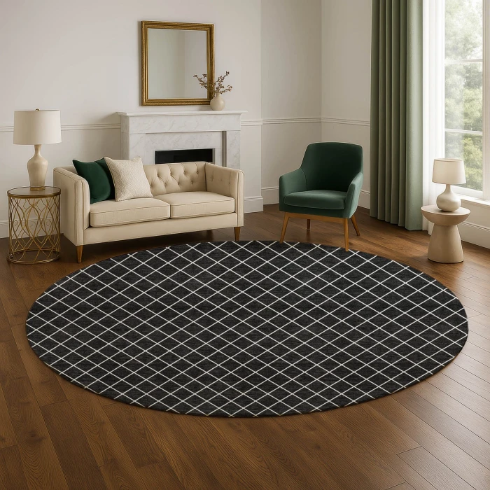 Dalyn The Reserve Black TR15 8ft. x 8ft. Rug