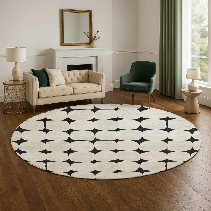Dalyn The Reserve Black TR16 8ft. x 8ft. Rug
