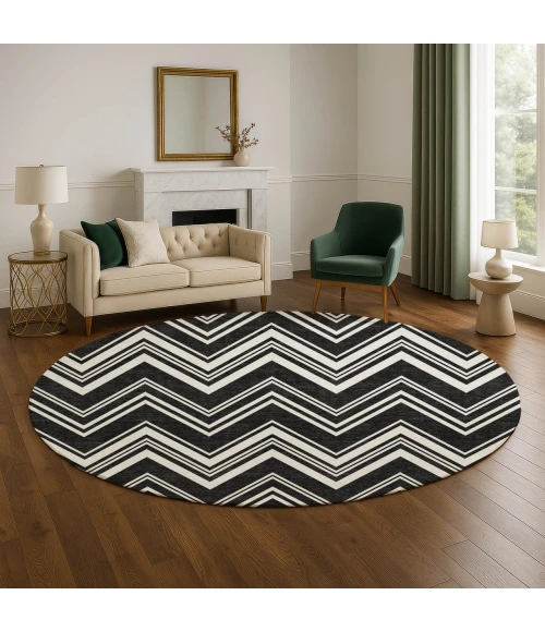 Dalyn The Reserve Black TR17 8ft. x 8ft. Rug