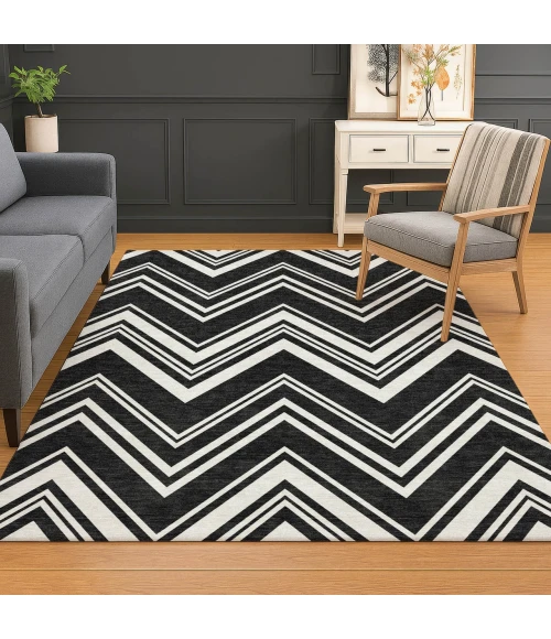 Dalyn The Reserve Black TR17 9ft. x 12ft. Rug