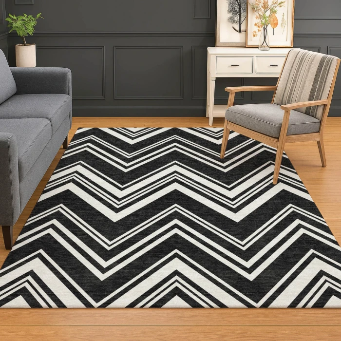 Dalyn The Reserve Black TR17 3ft. x 5ft. Rug
