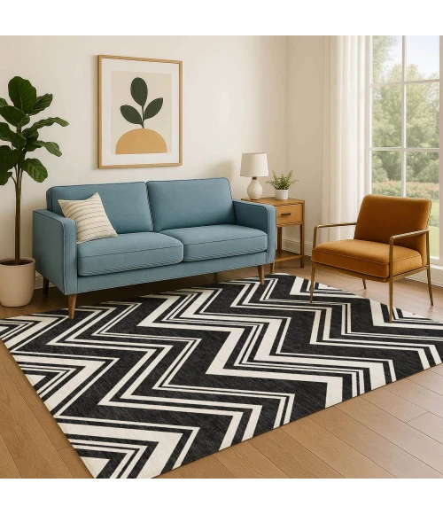 Dalyn The Reserve Black TR17 9ft. x 12ft. Rug