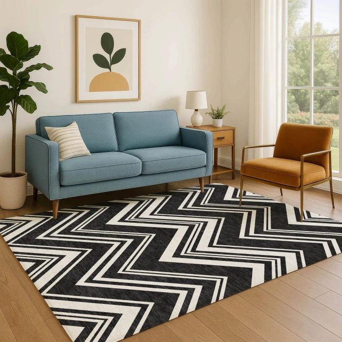 Dalyn The Reserve Black TR17 3ft. x 5ft. Rug