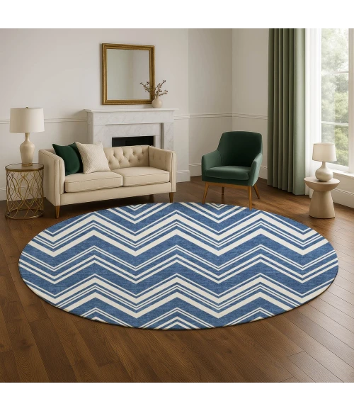 Dalyn The Reserve Blue TR17 8ft. x 8ft. Rug