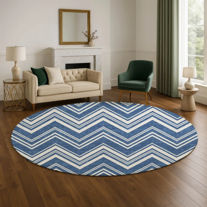 Dalyn The Reserve Blue TR17 8ft. x 8ft. Rug