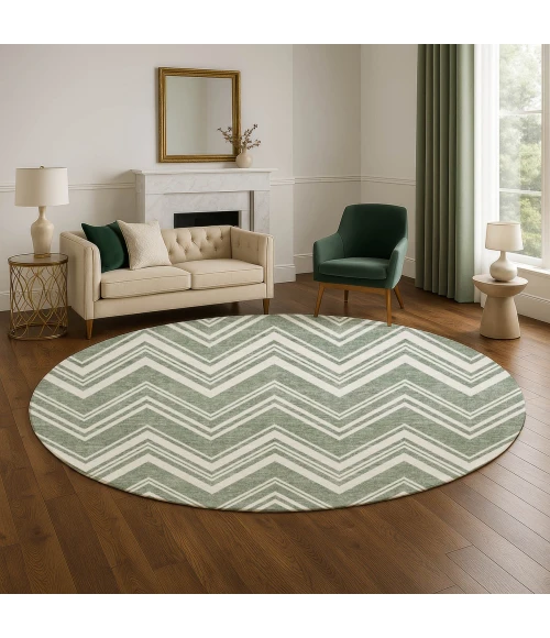 Dalyn The Reserve Green TR17 8ft. x 8ft. Rug