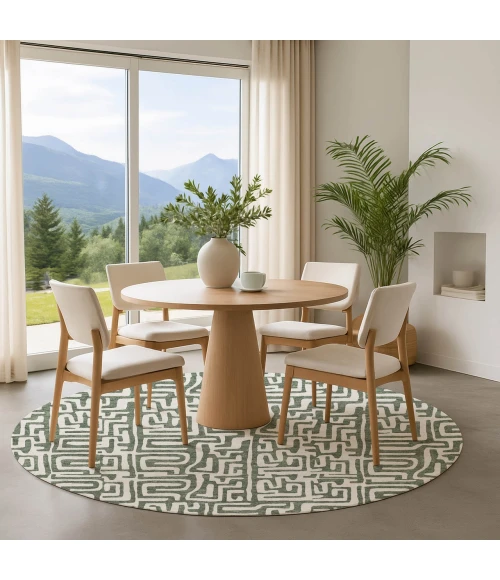 Dalyn The Reserve Green TR1 8ft. x 8ft. Rug