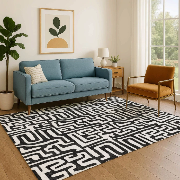Dalyn The Reserve Black TR1 5ft. x 7ft.6in. Rug