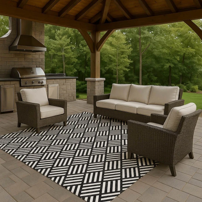 Dalyn The Reserve Black TR3 9ft. x 12ft. Rug