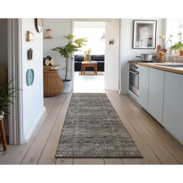 Dalyn Tuscany TU10 Gray 2'6" x 12' Runner Rug
