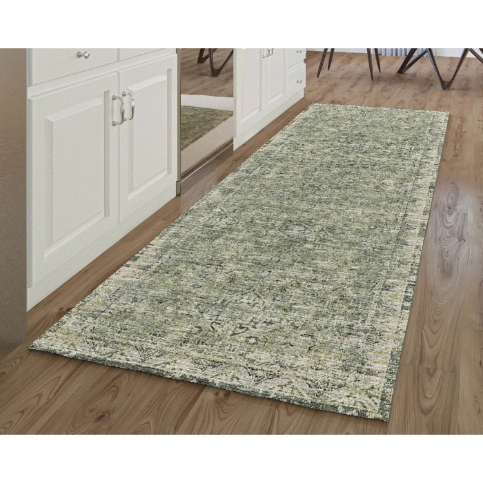 Dalyn Tuscany TU12 Green 2'6" x 8' Runner Rug