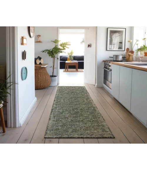 Dalyn Tuscany TU12 Green 2'6" x 12' Runner Rug