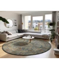 Dalyn Tuscany TU13 Teal 4' x 4' Round Rug